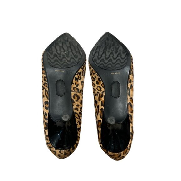 MODA REFLEX LE CHATEAU 🇨🇦 Sz 8 Leopard Print Pony Hair Leather Black Patent - Picture 9 of 11